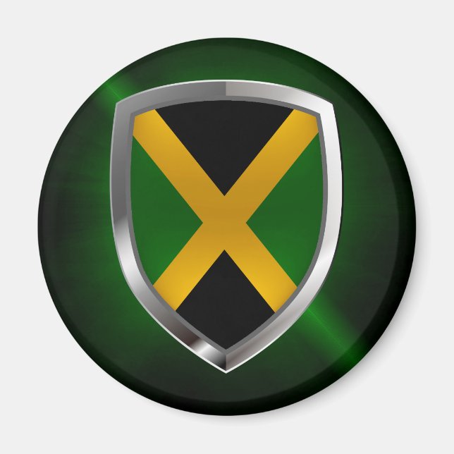 Jamaica Metallic Emblem Magnet (Vorne)