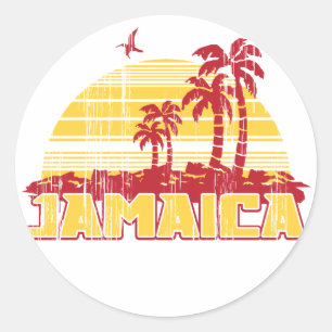 Jamaica Paradise Runder Aufkleber