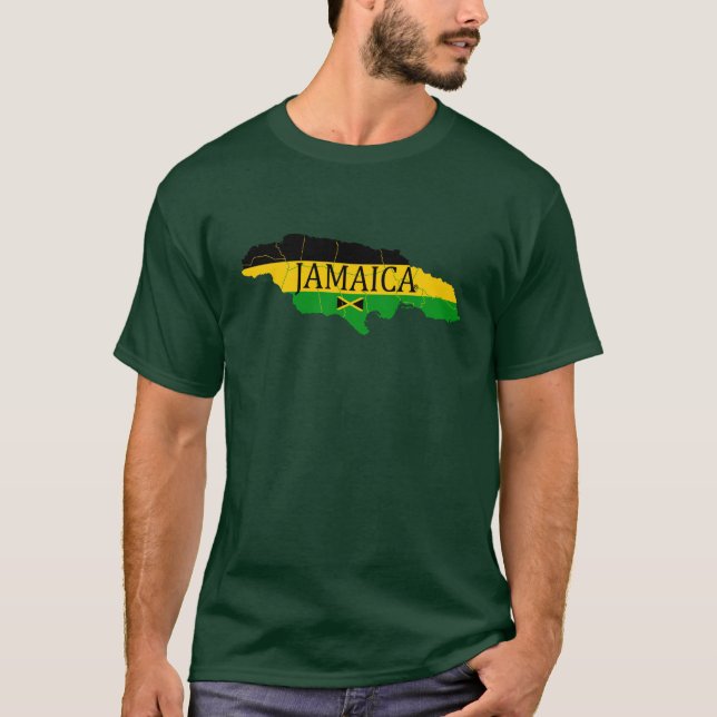 Jamaica Parishings Flag Colors Art T - Shirt (Vorderseite)