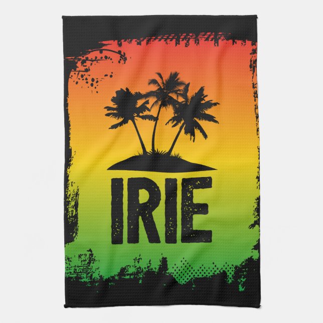 Jamaica Patwah Sprichwort Irie Chill Out Relax Küchentuch (Vertikal)