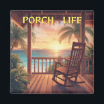 Jamaica porch life sunset magnet<br><div class="desc">Porch life jamaica sunset</div>