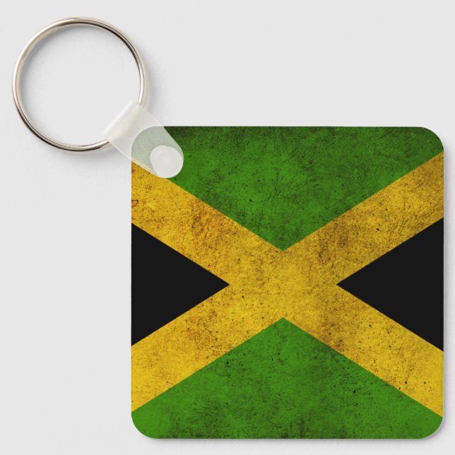 Jamaica Proud Jamaicans - Reggae Rasta Flag Schlüsselanhänger (Vorderseite)