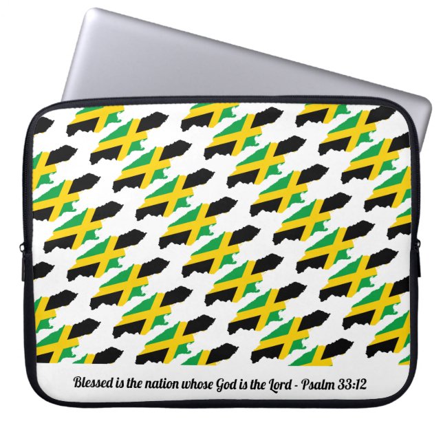JAMAICA Psalm 33:12 Selige Nation Laptop Laptopschutzhülle (Vorderseite)