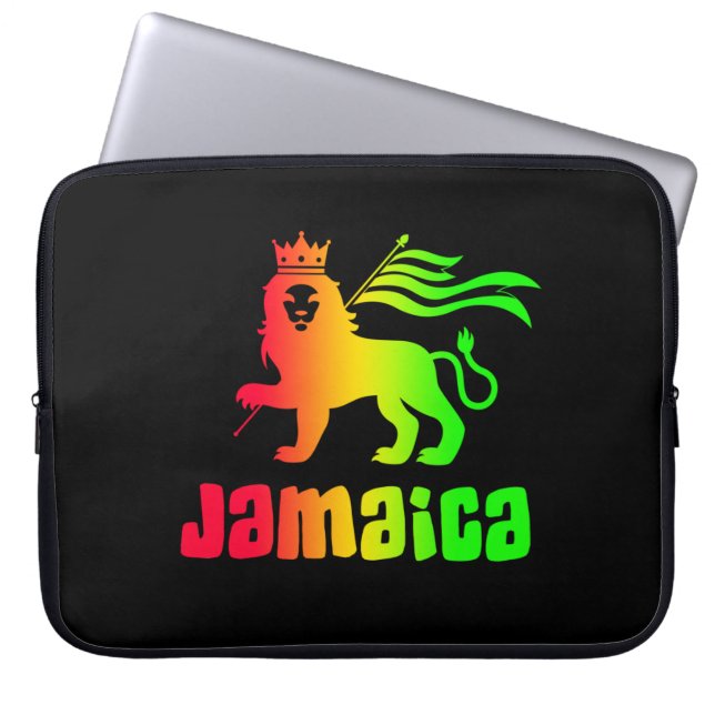 Jamaica Rasta Lion Laptopschutzhülle (Vorderseite)
