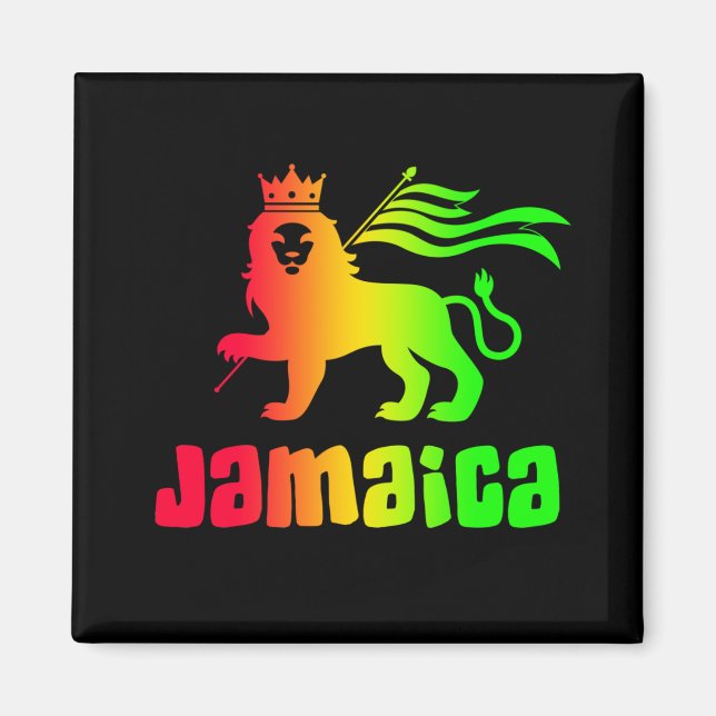 Jamaica Rasta Lion Magnet (Vorne)