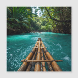 Jamaica river rafting magnetkarte