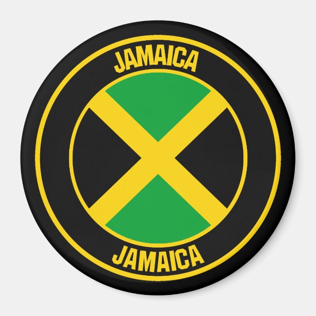 Jamaica Round Emblem Magnet (Vorne)