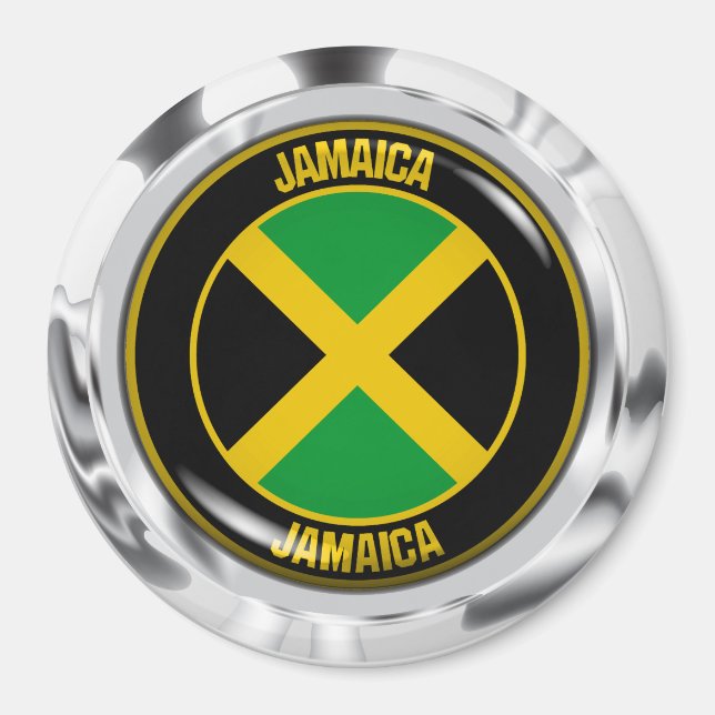 Jamaica Round Emblem Magnet (Vorne)