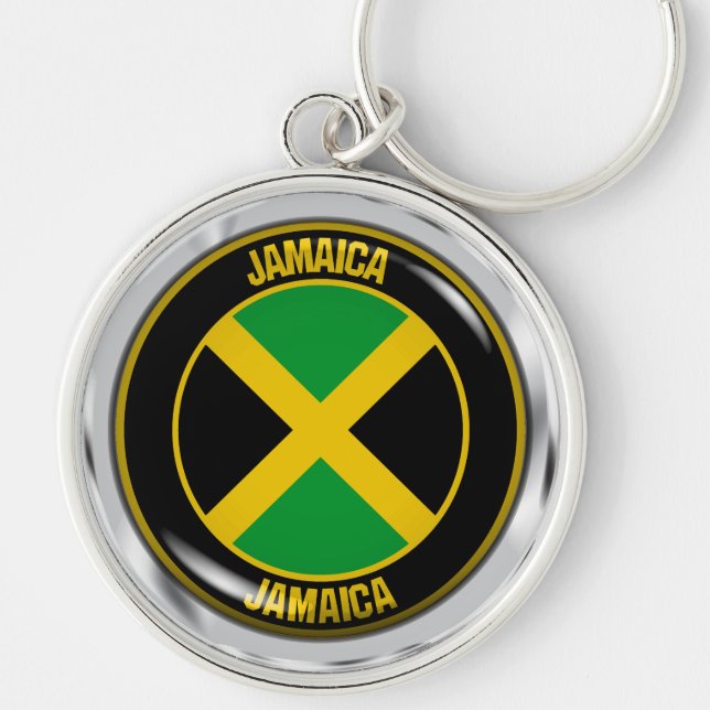 Jamaica Round Emblem Schlüsselanhänger (Vorne)