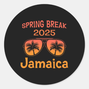 Jamaica Spring Break 2025 Family Vacation Beach VI Runder Aufkleber