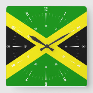 Jamaica square wall clock quadratische wanduhr