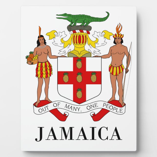 JAMAICA - Symbol/Wappen/Fahne/Farben/Emblem Fotoplatte (Vorderseite)