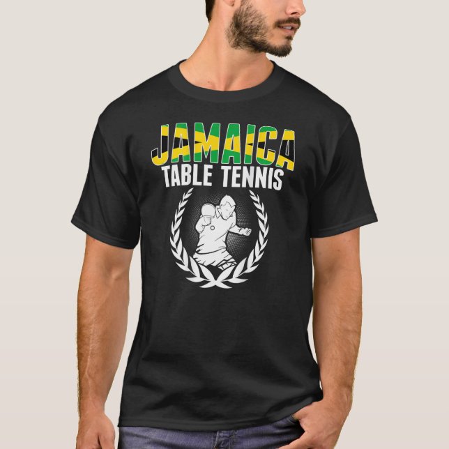 Jamaica Table Tennis   Jamaican Ping Pong Supporte T-Shirt (Vorderseite)