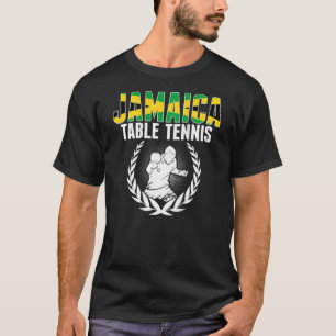 Jamaica Table Tennis Jamaican Ping Pong Unterstütz T-Shirt