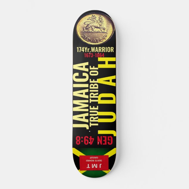 JAMAICA TRIBE OF JUDAH-GEN 49 8 Skateboard (Vorderseite)