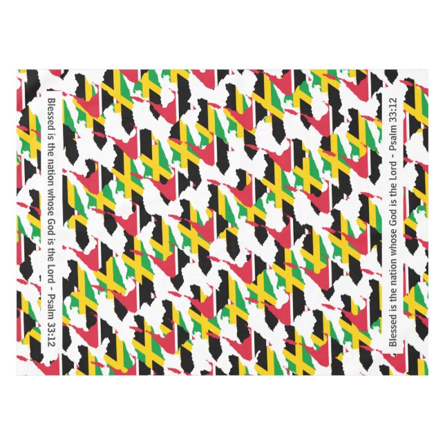 JAMAICA TRINIDAD Gesegnetes Nationalerbe Tischdecke (Vorderseite (Horizontal))