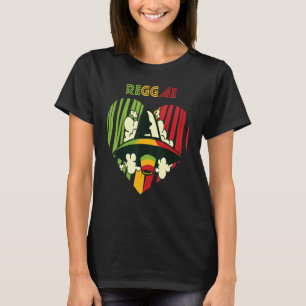 Jamaica UFO Reggae Heart Rasta Souvenir Rastafaria T-Shirt