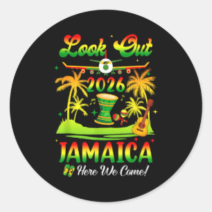 Jamaica Urlaub 2026 wir kommen passendes Geburtst Runder Aufkleber