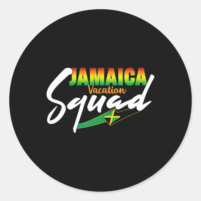 Jamaica Vacation Squad 2025 Matching Group Family Runder Aufkleber (Vorderseite)