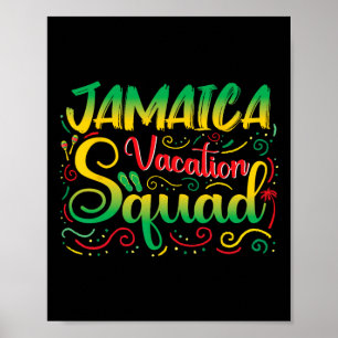 Jamaica Vacation Squad 2025 Outfit Matching Family Poster
