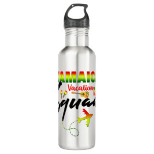 Jamaica Vacation Squad Group Matching Reggae Edelstahlflasche