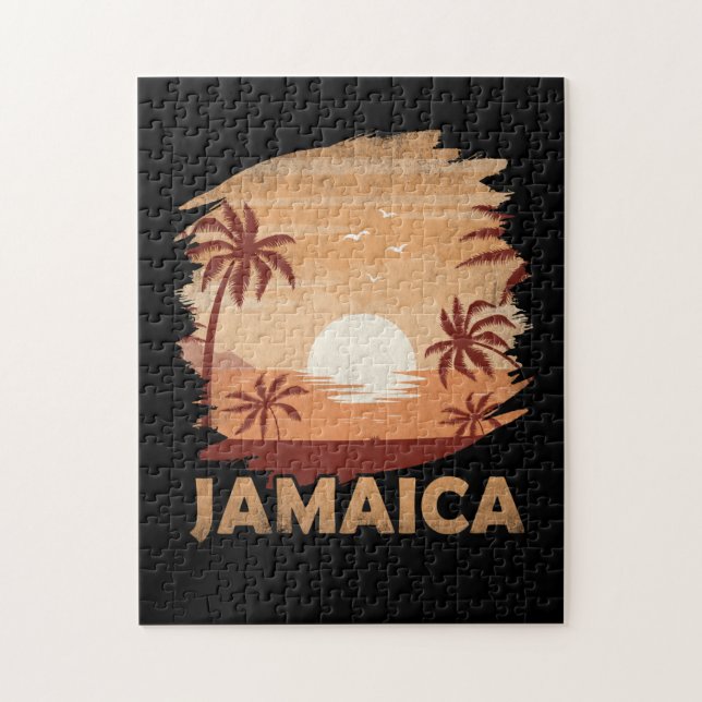 Jamaica Vintag Sunset Scene Graphic (Vertikal)