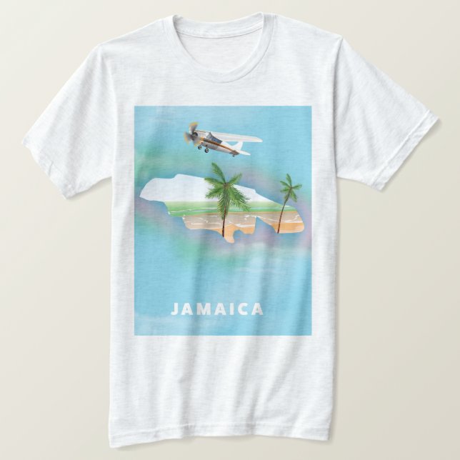 Jamaica Vintage Reiseplakat T-Shirt (Design vorne)