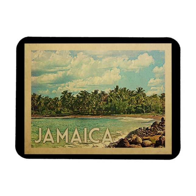 Jamaica Vintage Travel Magnet (Horizontal)