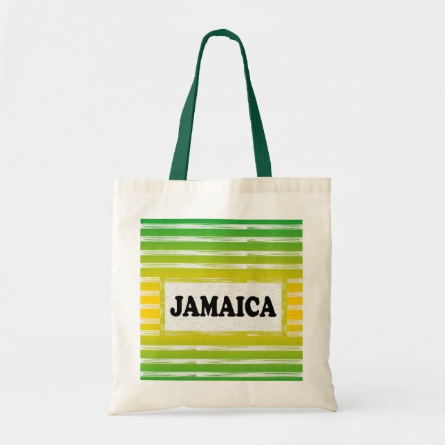 Jamaica Yellow Green Black Tote Bag Tragetasche (Vorne)