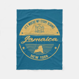 Jamaica York Where Story Begins Kunstwerk Fleecedecke
