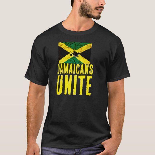 JAMAÏCAINS UNITE T-shirt noir de base (Devant)