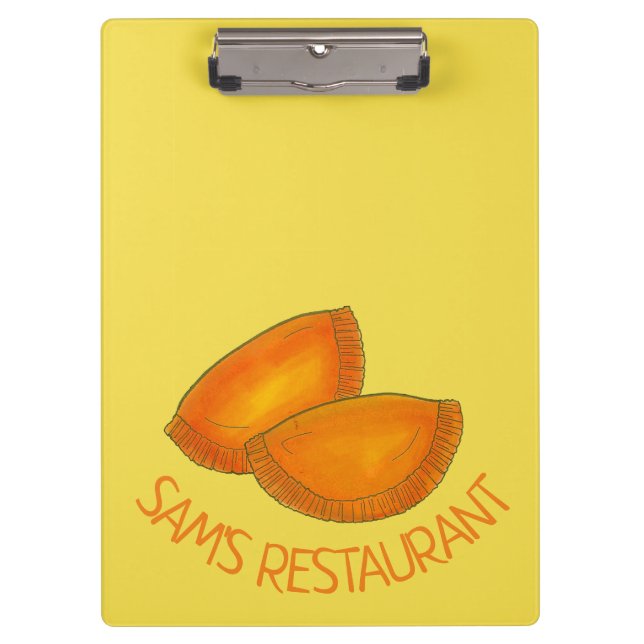 Jamaican Beef Patty Caribbean Restaurant Food Klemmbrett (Vorderseite)