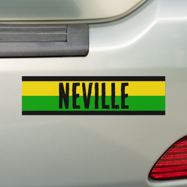 Jamaican Flag Coloured Striped Custom Autoaufkleber (Auf Auto)