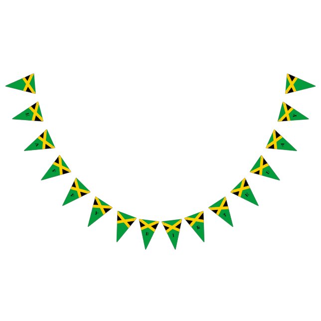 Jamaican Flag Happy Birthday Wimpelkette (Alle)