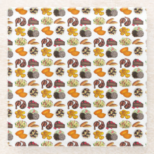 Jamaican Foods Caribbean Island Cuisine Print Glasuntersetzer