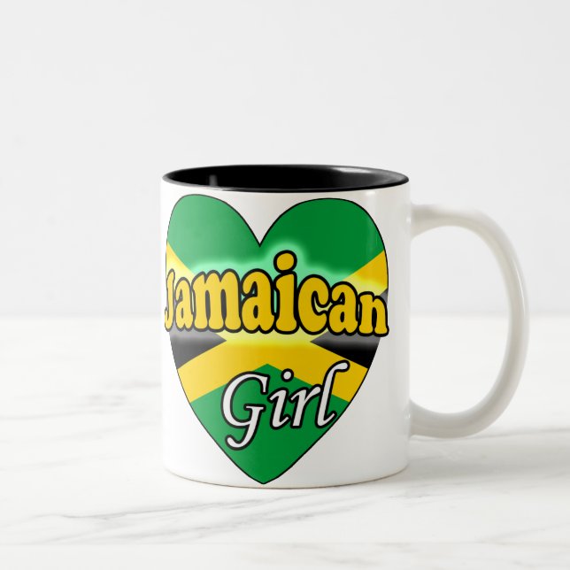Jamaican Girl Zweifarbige Tasse (Rechts)