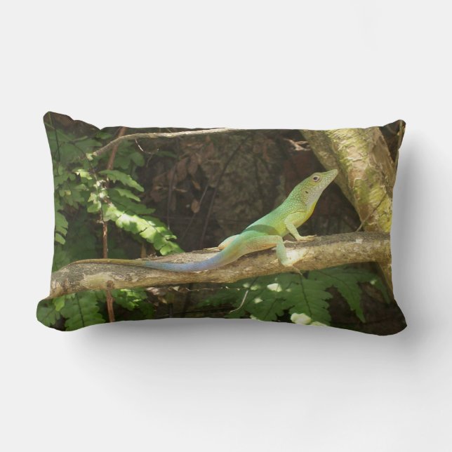 Jamaican Green Lizard Lendenkissen (Vorderseite)