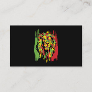 Jamaican Lion Rasta African Reggae Visitenkarte