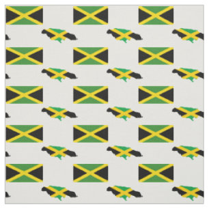 JAMAICAN MAP jamaikanische Flagge Stoff