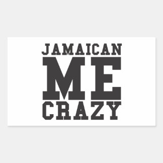 Jamaican Me Crazy Rechteckiger Aufkleber