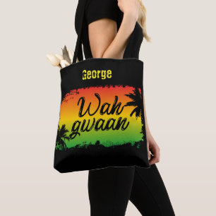 Jamaican Patois Wah Gwaan Rasta farbrot schwarz Tasche