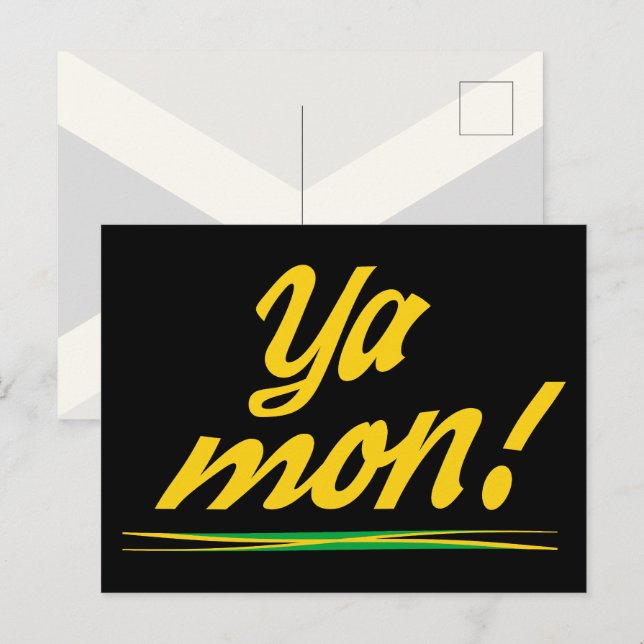 Jamaican Patois Ya Mon Postkarte (Vorne/Hinten)
