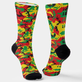 Jamaican Rasta Camouflage Gemustert Socken