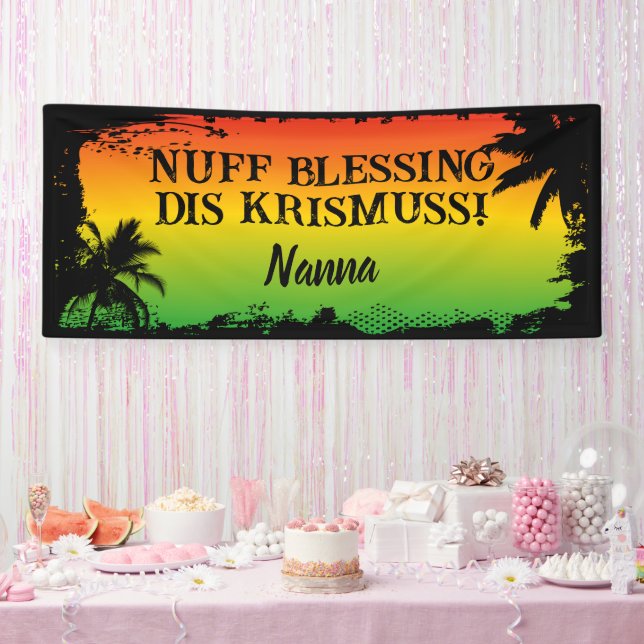 Jamaican Rasta Christmas Segnungen Banner (Party)