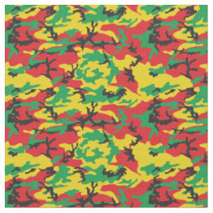 Jamaican Rasta Flag gefärbt Camouflage Print Stoff