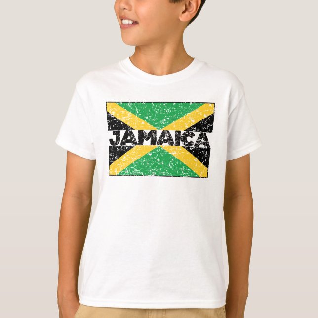 Jamaican Roots Jamaica Flag Jamaican Heritage T-Shirt (Vorderseite)