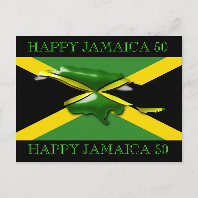 Jamaika 50 Celebration Postcard Feiertagspostkarte (Vorderseite)