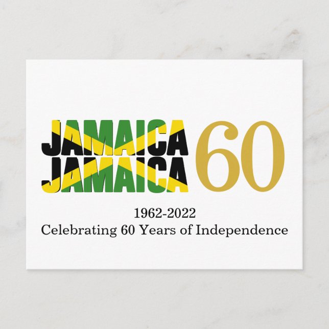 JAMAIKA 60 Jahre Unabhängigkeit Postkarte (Vorderseite)