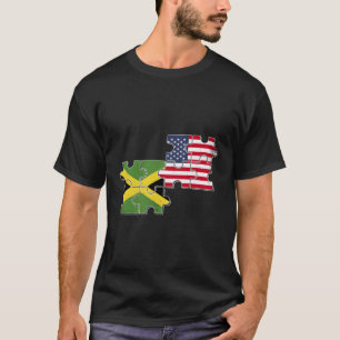 Jamaika amerikanische Flagge USA Jamaika T-Shirt