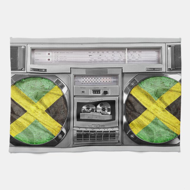 Jamaika boombox küchentuch (Horizontal)